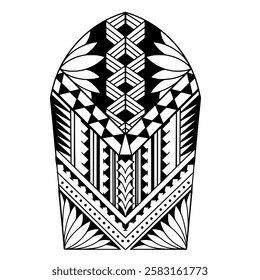 Wrap around arm polynesian tattoo set design. Pattern aboriginal samoan. illustration EPS10