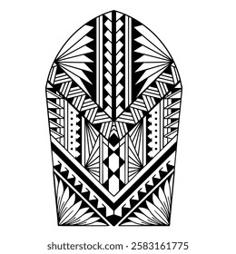 Wrap around arm polynesian tattoo set design. Pattern aboriginal samoan. illustration EPS10