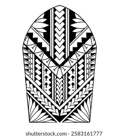 Wrap around arm polynesian tattoo set design. Pattern aboriginal samoan. illustration EPS10