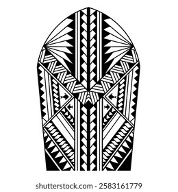 Wrap around arm polynesian tattoo set design. Pattern aboriginal samoan. illustration EPS10