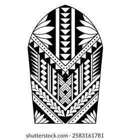 Wrap around arm polynesian tattoo set design. Pattern aboriginal samoan. illustration EPS10