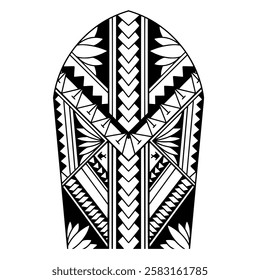 Wrap around arm polynesian tattoo set design. Pattern aboriginal samoan. illustration EPS10