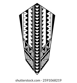 Wrap around arm polynesian tattoo design. Pattern aboriginal samoan. illustration EPS10