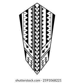 Wrap around arm polynesian tattoo design. Pattern aboriginal samoan. illustration EPS10