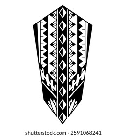 Wrap around arm polynesian tattoo design. Pattern aboriginal samoan. illustration EPS10