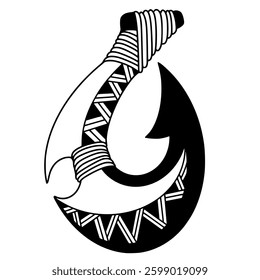 Wrap around arm polynesian tattoo design. Pattern aboriginal samoan. illustration EPS10