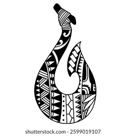 Wrap around arm polynesian tattoo design. Pattern aboriginal samoan. illustration EPS10