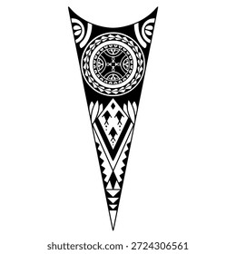 Envolva o design da tatuagem polinésia do braço. Padrão samoano aborígine. ilustração EPS10