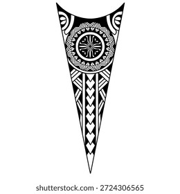 Envolva o design da tatuagem polinésia do braço. Padrão samoano aborígine. ilustração EPS10