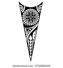 Envolva o design da tatuagem polinésia do braço. Padrão samoano aborígine. ilustração EPS10