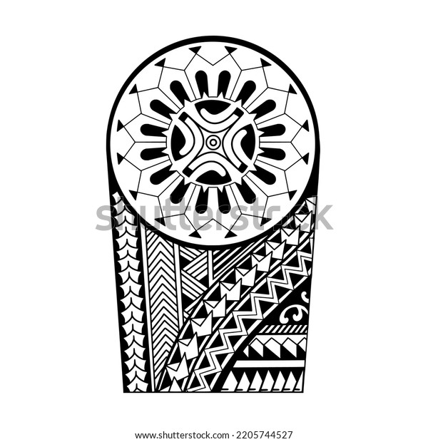 Wrap Around Arm Polynesian Tattoo Design Stock Vector (Royalty Free ...