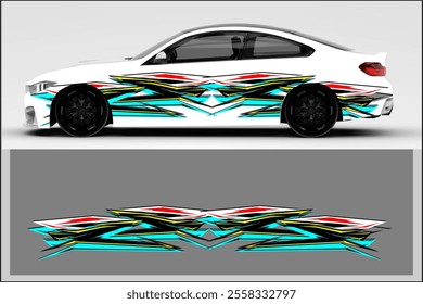 wrap car with cool and sporty pattern