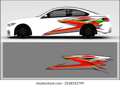 wrap car with cool and sporty pattern
