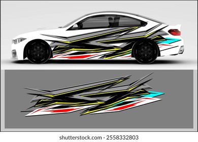 wrap car with cool and sporty pattern