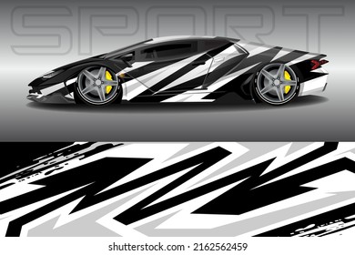 Wrap car decal design custom livery race rally Vector