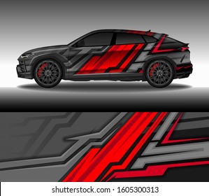 Wrap Car decal design vector, custom livery race rally car vehicle sticker and tinting.