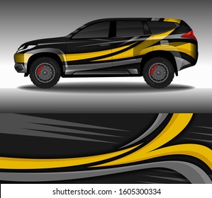 Wrap car decal design vector, custom livery race rally car vehicle sticker and tinting.