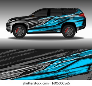 Wrap car decal design vector, custom livery race rally car vehicle sticker and tinting.