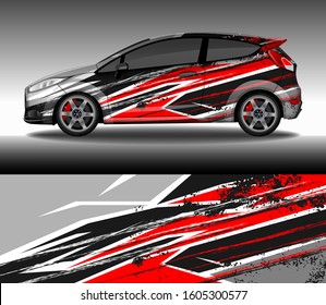 Wrap car decal design vector, custom livery race rally car vehicle sticker and tinting.