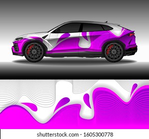Wrap Car decal design vector, custom livery race rally car vehicle sticker and tinting.