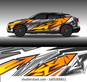 Wrap Car decal design vector, custom livery race rally car vehicle sticker and tinting.