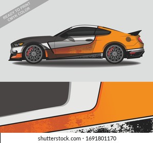 Wrap car decal design vector, custom livery race rally car vehicle sticker and tinting.