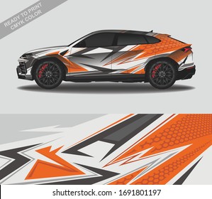 Wrap car decal design vector, custom livery race rally car vehicle sticker and tinting.