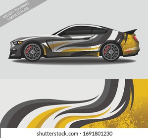 Wrap car decal design vector, custom livery race rally car vehicle sticker and tinting.