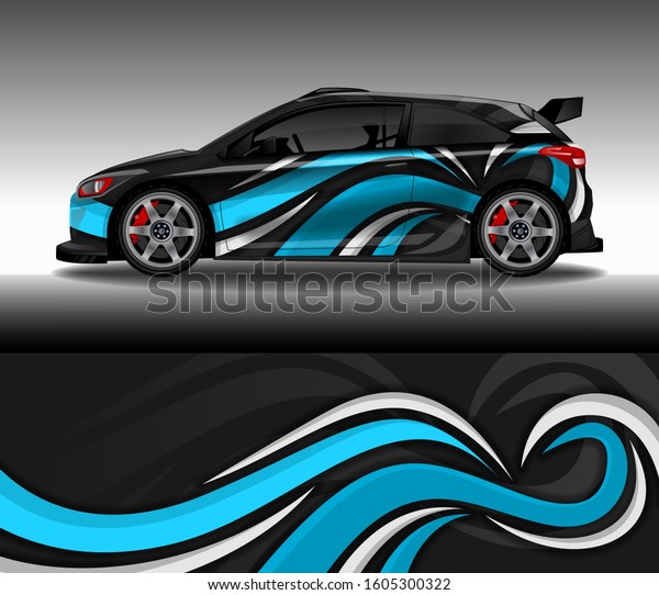 Wrap Car decal design vector, custom\
livery race rally car vehicle sticker and\
tinting.