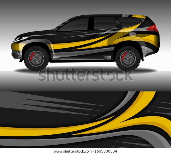 Wrap car decal design vector, custom\
livery race rally car vehicle sticker and\
tinting.