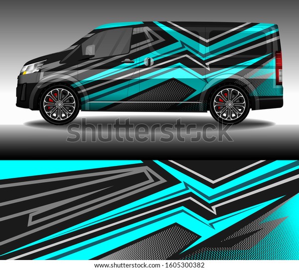 Wrap Car decal design vector, custom\
livery race rally car vehicle sticker and\
tinting.