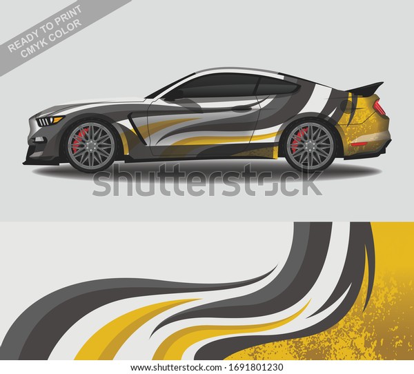 Wrap car decal design vector, custom
livery race rally car vehicle sticker and
tinting.