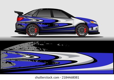 wrap car decal livery,rally race style vector illustration abstract background
