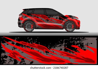 wrap car decal livery,rally race style vector illustration abstract background