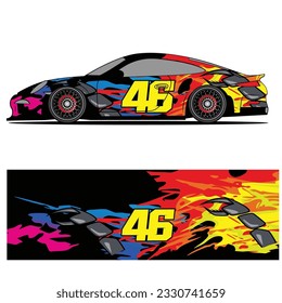 
Wrap car design livery vector abstract vinyl sticker printing.