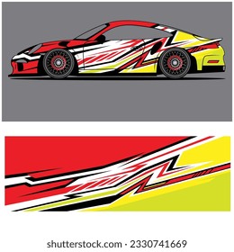 
Wrap car design livery vector abstract vinyl sticker printing.