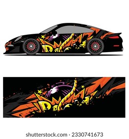 
Ajustar el diseño del coche livery vector impresión abstracta de pegatinas de vinilo.