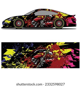
Wrap car design livery vector abstract vinyl sticker printing.
