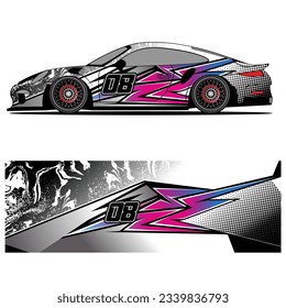 Wrap car design livery vector abstract vinyl sticker printing