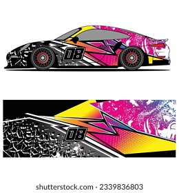 Ajustar el diseño del coche livery vector impresión abstracta de pegatinas de vinilo