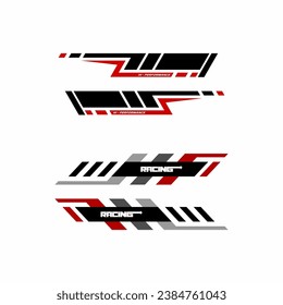 wrap car design vectors. Sports stripes, car stickers.