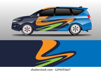 Wrap car designs vector . Car suv , truck, van, company .