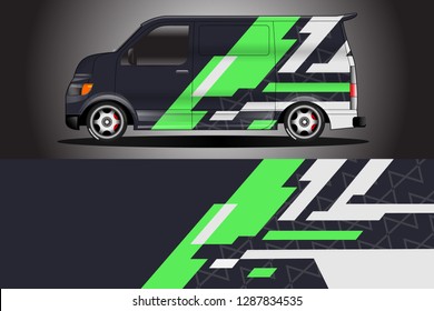 Wrap car racing designs and wrap van car vector . Wrap used for all types of cars . Car tire daily vector car .