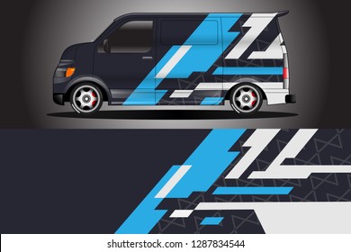 Wrap car racing designs and wrap van car vector . Wrap used for all types of cars . Car tire daily vector car .