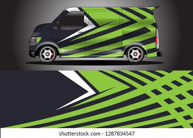Wrap car racing designs and wrap van car vector . Wrap used for all types of cars . Car tire daily vector car .