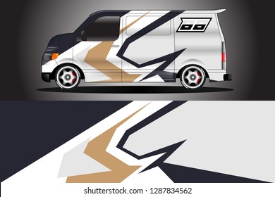 Wrap car racing designs and wrap van car vector . Wrap used for all types of cars . Car tire daily vector car .