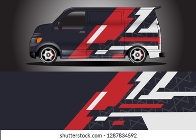 Wrap car racing designs and wrap van car vector . Wrap used for all types of cars . Car tire daily vector car .
