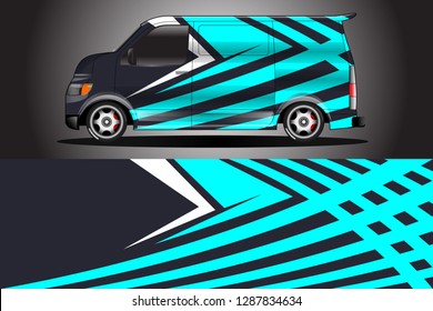 Wrap car racing designs and wrap van car vector . Wrap used for all types of cars . Car tire daily vector car .