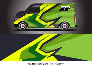 Wrap car racing designs and wrap van car vector . Wrap used for all types of cars . Car tire daily vector car .