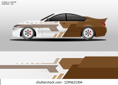 Wrap car racing designs vector . Used all type car truck and cargo van decal . Background designs for cars .